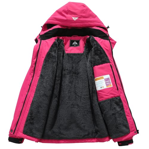 Image of MOERDENG Women's Waterproof Ski Jacket Warm Winter Coat Outdoor Windbreaker Hiking Snowboarding Jacket