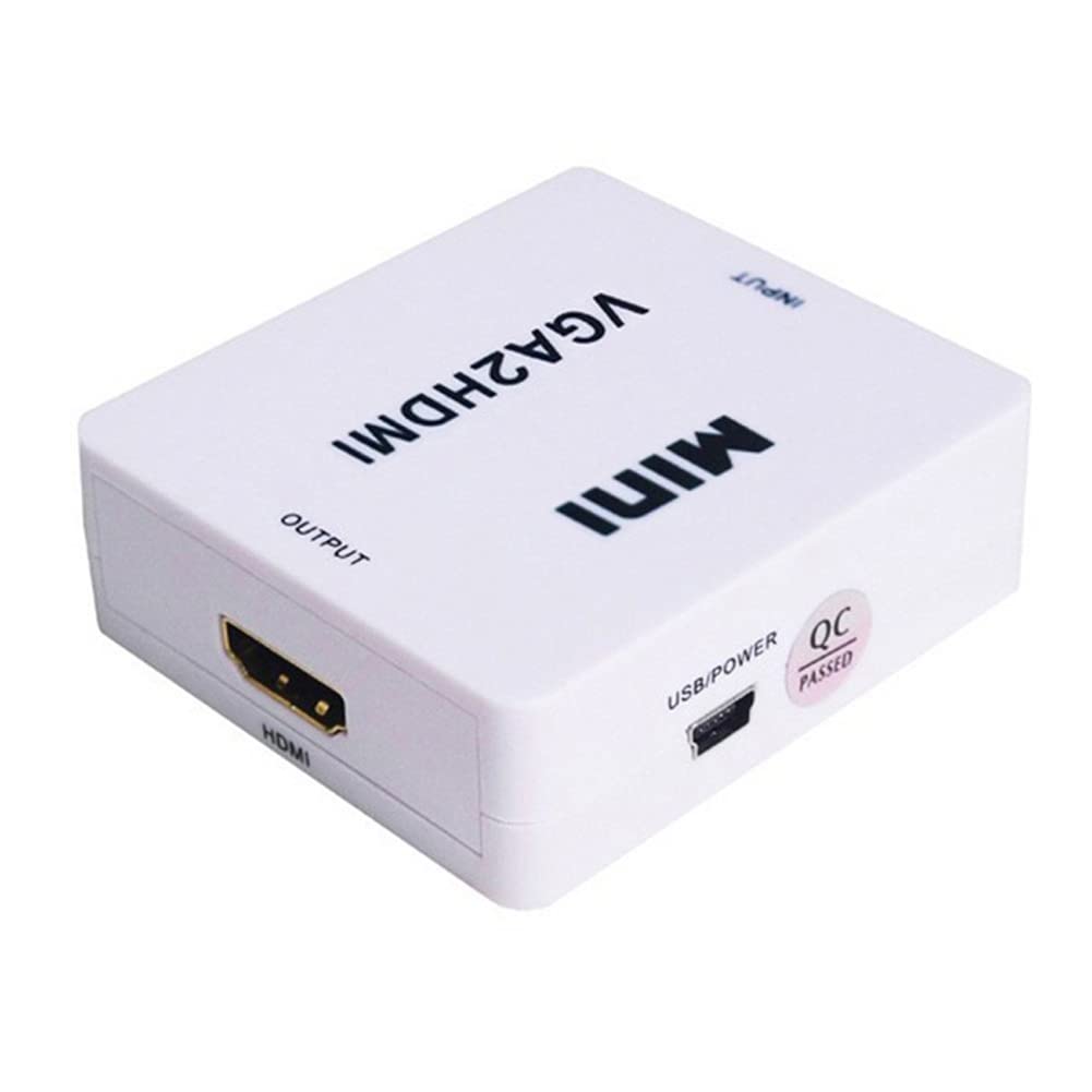 B04C KW Mini VGA auf HDMI Konverter – 1080P HD Upscaler mit USB Stromversorgung – Ideal für Fernseher und Monitore