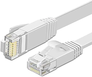 ikbc Ethernet Cable 5m, CAT.6 Network Cable Flat RJ4 High Speed 10/100/1000Mbit/s | Patch cable | UTP | Compatible with CAT.5 / CAT.5e / CAT.7 (5m)