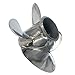 ARKDOZA 9.9x9 Polished Stainless Steel Outboard Propeller for Tohatsu Engines25/30HP 4 Blade 10 Spline Tooth RH SS Prop