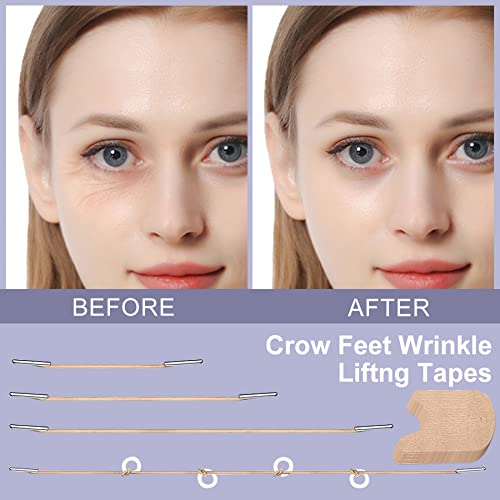 Fitas de rugas para olhos, fitas faciais, pés de galinha, adesivos para levantar os olhos, bandas de