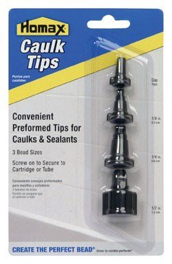 Homax Black Professional Zinc Alloy Caulk Tips 3 pk miniatura 1