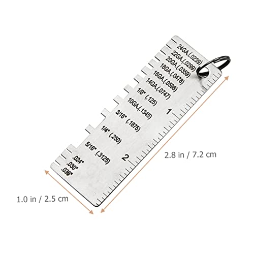 Juego de 12 Calibradores de Grosor de Láminas de Metal miniatura 4