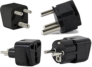 US to South Africa Travel Adapter Plug for USA/Universal to Africa Type M N D E (C/F) AC Power Plugs Pack of 4