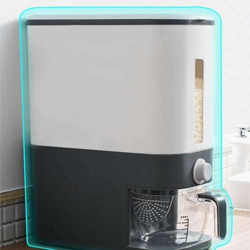 Conteneur de stockage de riz et distributeur de céréales pour aliments secs - 5