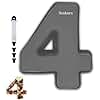 Nenkarn Number 4 Cake Tin, Silicone Number Cake Moulds with Decorating Pen, 10 Inch Number Cake Tins for Baking, Birthday and Anniversary, BPA Free, Non-Stick