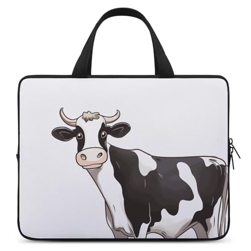 Housse ordinateur 17 pouces motif vache pochette PC portable antichoc grand format