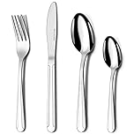 Hunnycook Cutlery Set, 32-Piece Stainless Steel Cutlery Set for 8 People, Flatware Silverware Set with Spoon, Knife and Fork Sets, Ideal for Home/Party/Restaurant, Mirror Polished, Dishwasher Safe