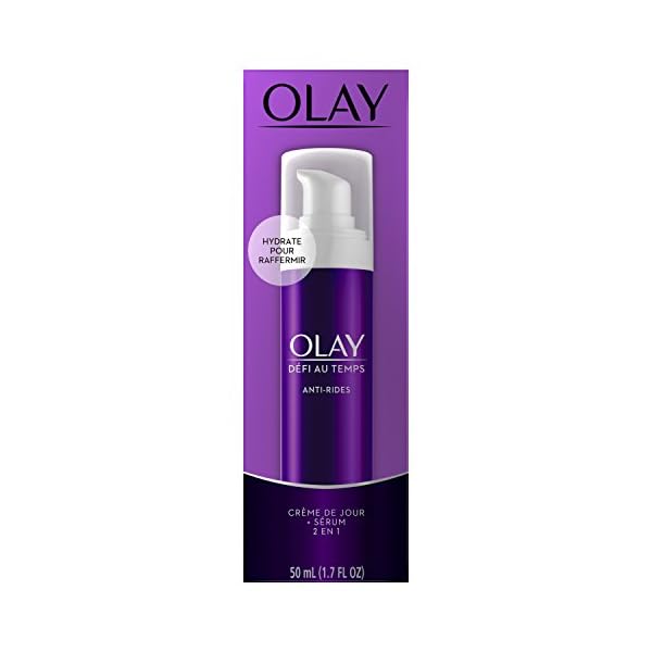 Olay Face Serum by Age Defying Anti-Wrinkle 2-in-1 Day Cream Plus Face Serum, Aloe Vera, 1.7 Fl Oz