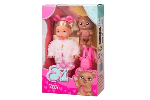 Muñeca Simba Evi Love Teddy 12 cm con chaqueta y accesorios miniatura 6