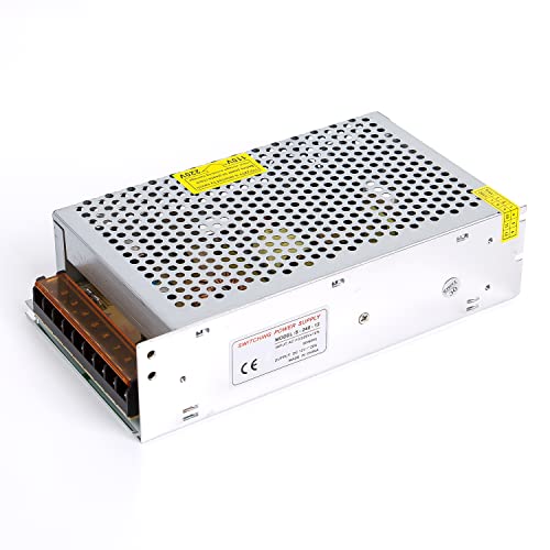 12V 20A 240W DC switching power supply AC 110V/220V to DC-12V power adapter, ANGEEK transformer constant voltage, suitable for LED strips, cameras, surveillance systems, lighting projects, etc.