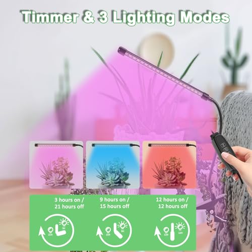 Image of Sunny Power Clip On Grow Lights for Indoor Plants Full Spectrum for Seeding
