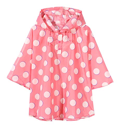 Image of Freesmily Kids Cute Raincoat Waterproof Rain Poncho Jacket Coat for Girls Boys