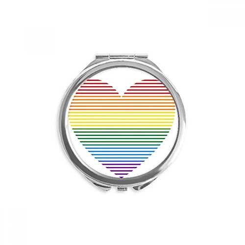 Espejo de bolsillo LGBT de arcoíris forrado el regalo de orgullo y maquillaje perfecto