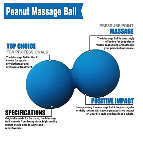 Image of Bodylastics Peanut Massage Ball For Total Body Deep Tissue Massage, Physiotherapy, Trigger Point Therapy, Muscle Knots, Myofascial Release (Peanut Ball - Black)