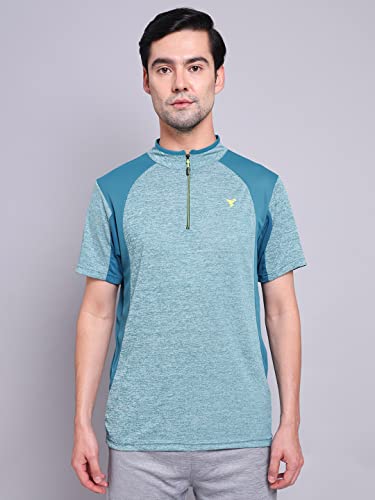 Image of TECHNOSPORT Men's Polyester Slim Fit T-Shirt