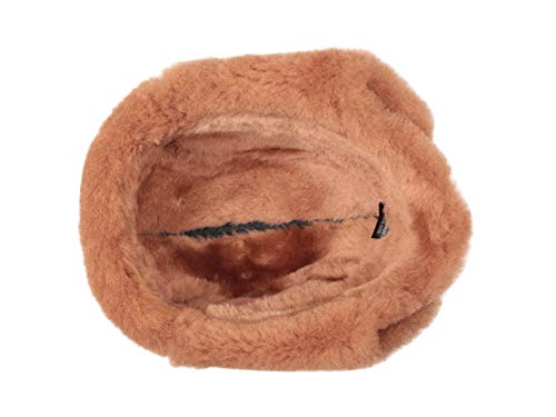 Image of Leather Aviator Shearling Ushanka Trapper Hat Russian Sheepskin Cap Real Fur Winter Hat with Ear Flaps for Men Women