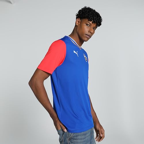 Puma Men's Polyester Regular Fit Ipl 2024 Delhi Capitals Jersey Plain