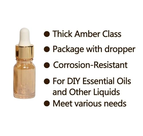 Image of Indiana 4 Pcs Transparent Glass Bottle With Golden Glass Dropper 15ml - Pack Of 4