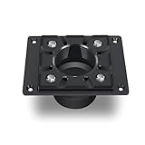 EXF Shower Drain Base Kit for 2 Inch and 3 Inch Waste Pipe, Rectangle Black Shower Drain Flange with Threaded Adaptor and Rubber Coupler for No Hub Square & Linear Shower Drain Installation