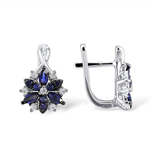 Boucles d'oreilles pures en rubis bleu pour illuminer vos soirées