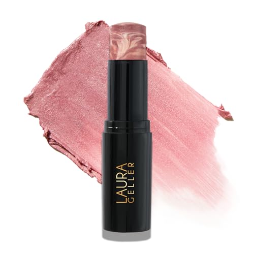 LAURA GELLER NEW YORK Italian Marble Blush Makeup Stick | Cream Finish Marbleized Blush for Cheeks, Raspberry Champagne