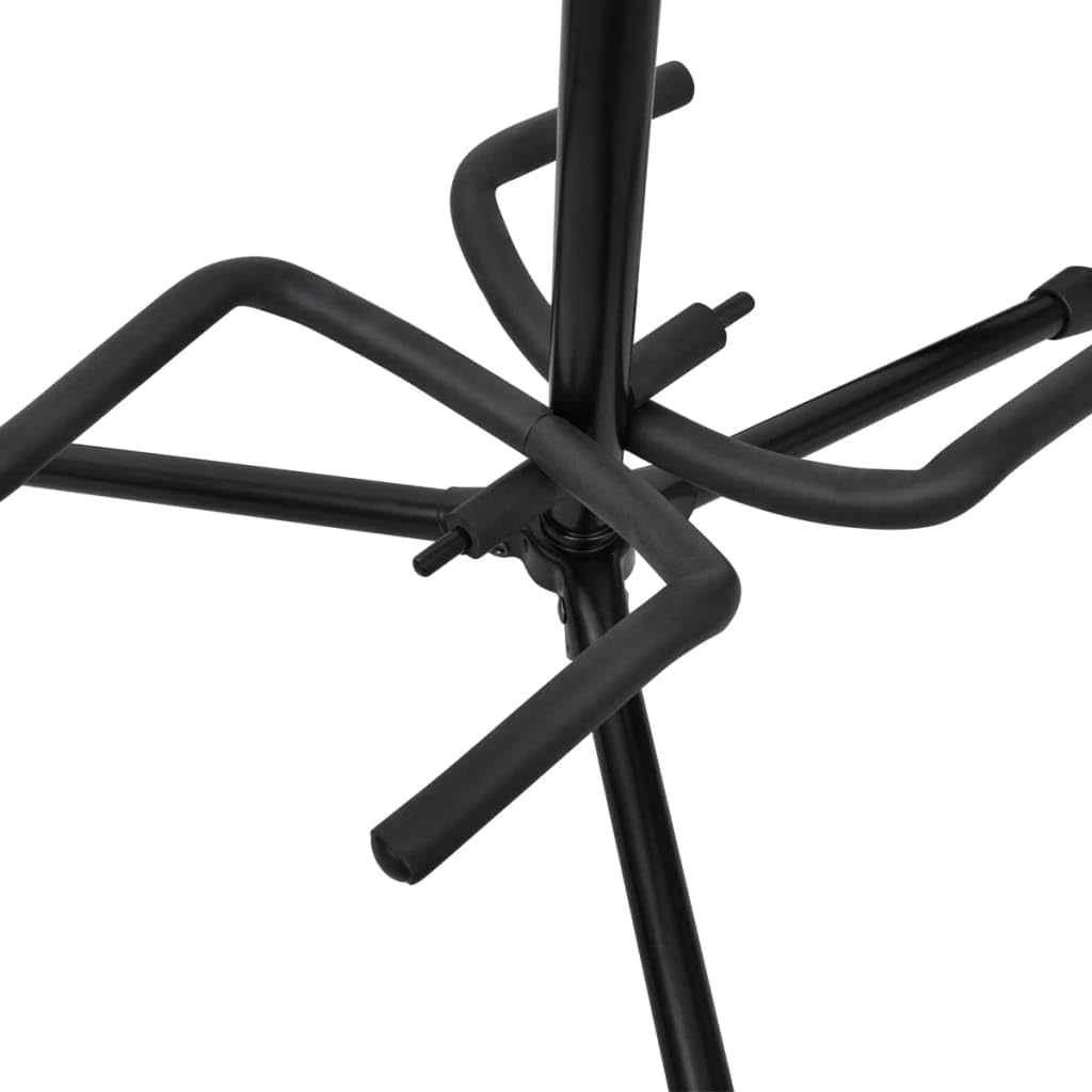 Soporte de guitarra doble ajustable de acero plegable para guitarra acústica y eléctrica, altura regulable de 66 a 80 cm, soporte antideslizante para guitarra de concierto y bajo