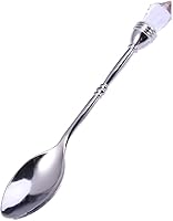 Vista 1 de Cuchara agitadora de diamante estilo corte europeo cuchara de café de aleación retro cuchara pequeña para pastel de té helado postre bar uso