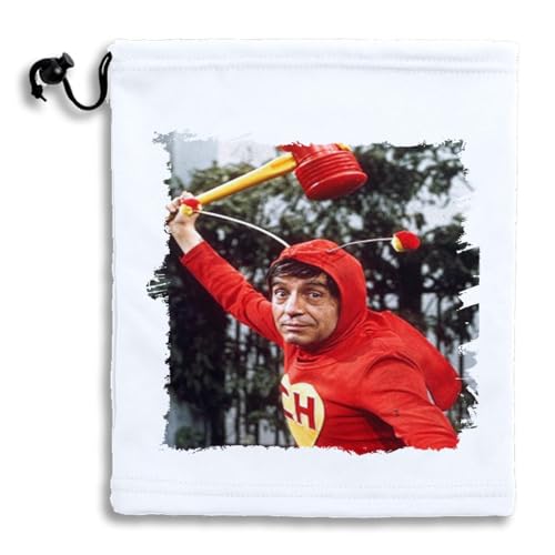 MERCHANDMANIA Braga Gorro Polar Ajustable heroe Gracioso Rojo Corazon CH Colorado Poliester Invierno Personalizada