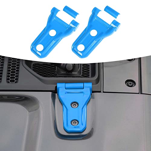 RT-TCZ Hood Hinge Cover Exterior Decoration Kits Accessories for Jeep Wrangler JL JLU and Gladiator JT 2018-2023,Light blue