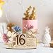 BOFUNX Geldgeschenke zum 16. Geburtstag Mädchen Jungen Holz Verpackung Geschenke 16 Geburtstag Jungen Mädchen Holz Schild Gästebuch Geburtstagsgeschenk 16 Geburtstag Geschenk Tischdeko
