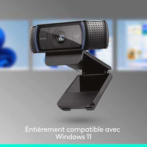 Logitech C920e Webcam HD 1080p grand angle avec microphone intégré pour ordinateur - 6