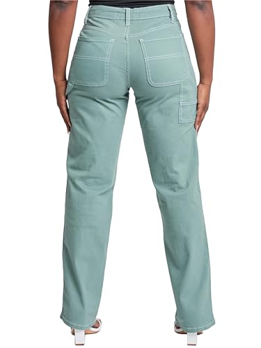 YMI Jeans Women's High Rise Carpenter Straight Leg Pants3