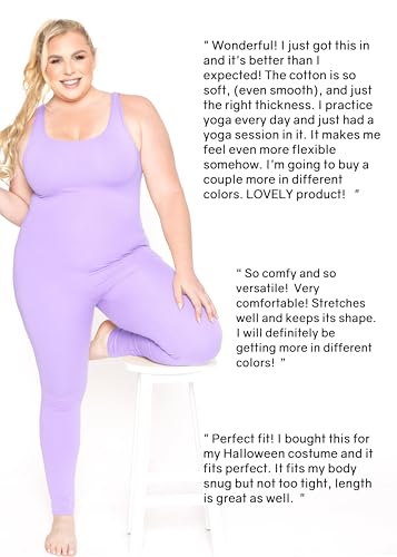 Image of STRETCH IS COMFORT Teamwear Women's Regular and Plus Size Cotton Tank Unitard