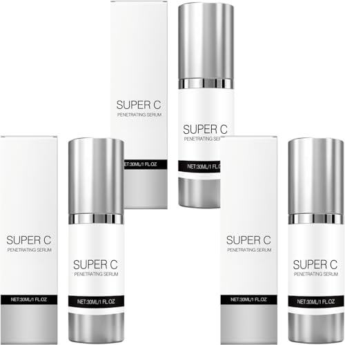 Sérum facial con vitamina C – Suero de piel ligero aclarador e hidratante para una piel lisa y uniforme (3 unidades)
