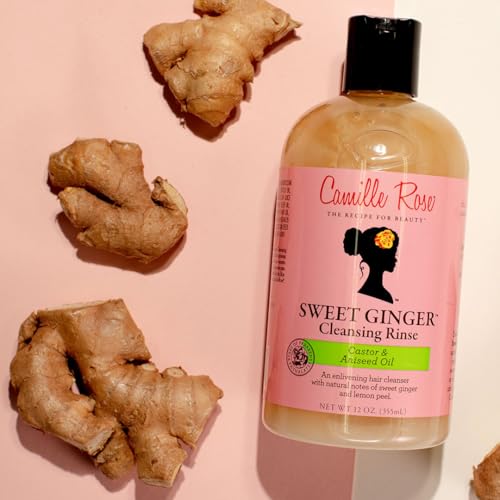 Camille Rose Sweet Ginger Hair Cleansing Rinse Shampoo for All Hair Types, Castor and Aniseed Oil, 355 ml (Pack of 1)