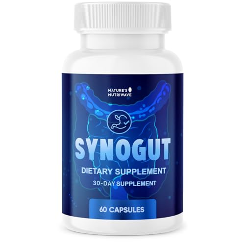 Synogut Psyllium Flaxseed & Aloe Vera 60 Ct 1 Month Supply