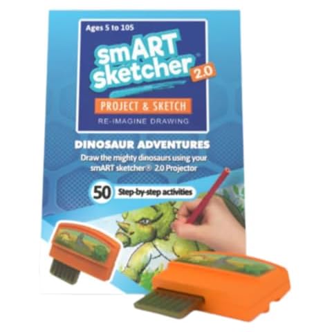 Smart Sketcher 2.0 Dinosaur Adventures Drawing Projector, 50 Step-by-Step Activities, Ages 5+ Cover