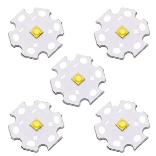 5pcs 3w warm white 3535 smd high power cob led chip with aluminum plate 20mm star pcb base heat sink led chip replacement or bulb lamp diy lighting700ma28-32v2800-3200k120deg
