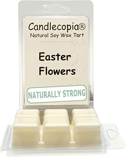 Candlecopia Easter Flowers Strongly Scented Hand Poured Vegan Wax Melts, 12 Scented Wax Cubes, 6.4 Ounces in 2 x 6-Packs