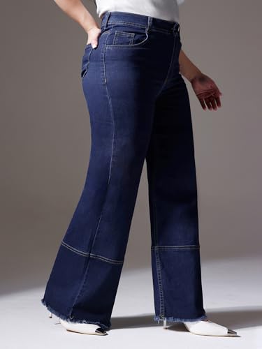 Image of Miss Chase A+ Women's Bootcut High Rise Regular-Length Stretchable Denim Shaping Jeans
