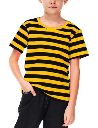 Image of Deerose Kids Striped Shirts Short Sleeve Boy Girls July 4th Patriotic Tee Top 3-14 Years