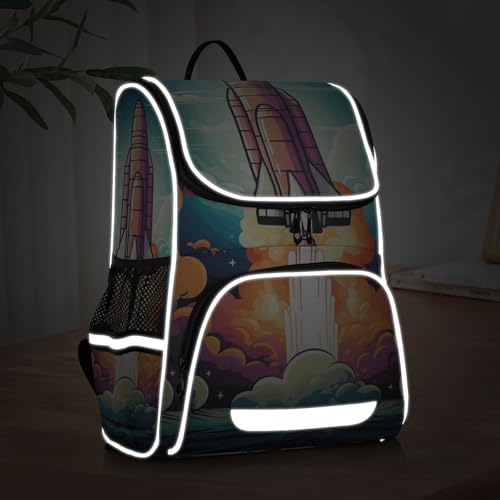 Mochila infantil de cohete espacial para el colegio y viajes escolares de niños 5