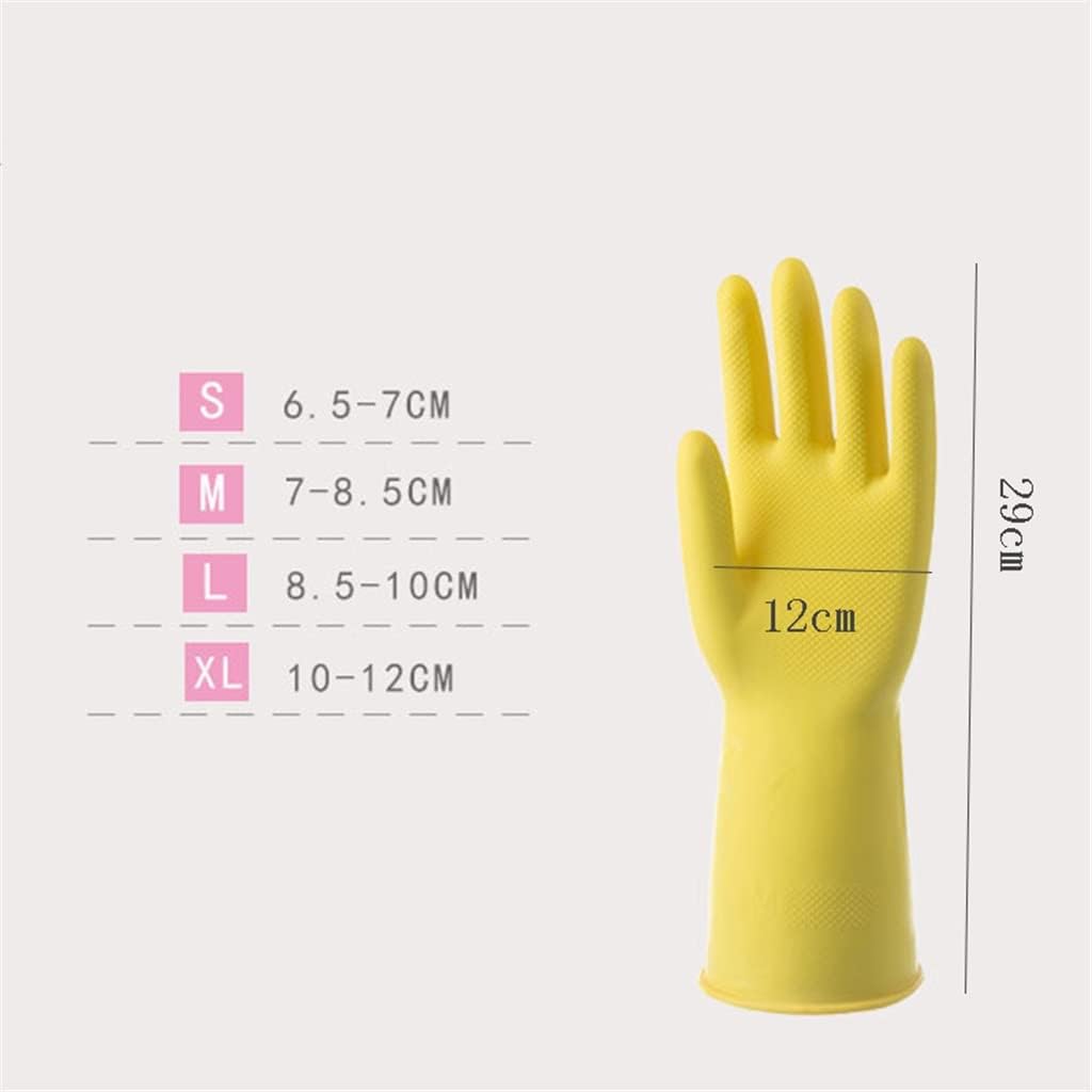 Long Sleeve Kitchen Antiskid Waterproof Household Glove Warm Dishwashing Dust Stop Cleaning Latex Rubber Gloves