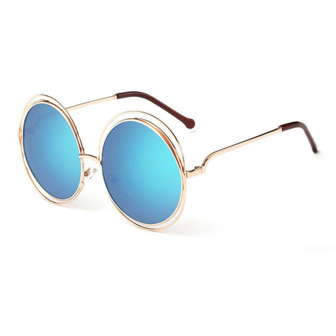 Lunettes de soleil rondes pour masquer la fatigue des yeux - 6