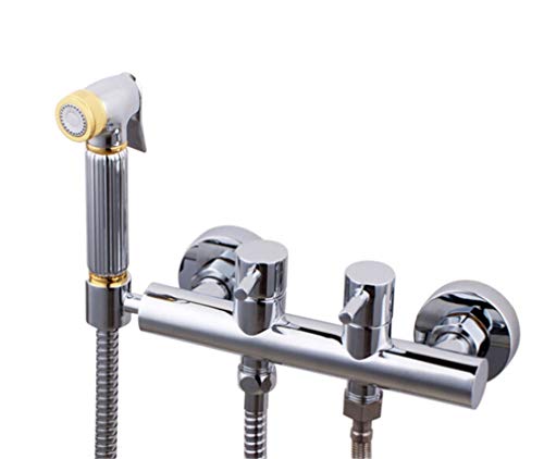 Bidet Spray Shattaf Toilettes Laiton mitigeur eau chaude froide douchette WC avec support LWX