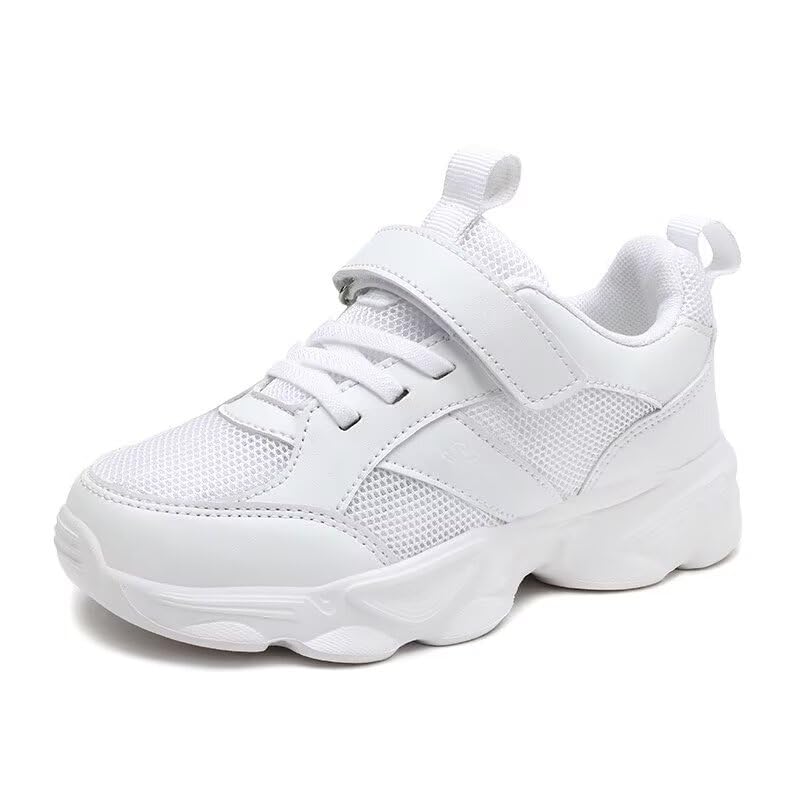 Zonkacen Children Boys Anti Skid Breathable Mesh Sport Shoes for Spring Autumn Jogging Fitness Exercise Climbing Trekking Vacation White 5.5 Big Kid