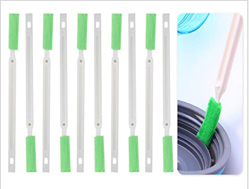 Image of Crevice Cleaning Brushes Tool kit Small Brush Disposable Toilet Brush Deep Cleaning Brush Shower Nozzle Anti-Clogging Pore Gap for Gap Corner of Stove Hard to Reach Cleaning Tools (Green Slim Cloth)