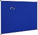 XBoard Notice Board Felt Blue, 48 x 36 inch, Aluminum Framed, Wall Mounted Fabric Message Board, 10 Colorful Push Pins Included for Display and Presentation