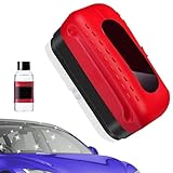 Fodeuxp Upgraded Automotive Oil Film Cleaning Brush, 2025 New Anti-Rain Fog Car Glass Oil Film Cleaner for Car Windshield Window Glass Improved Clarity, with Refill (1)